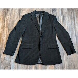 Banana Republic Men's 46L Corduroy Jacket Black Cotton Single Breasted Blazer